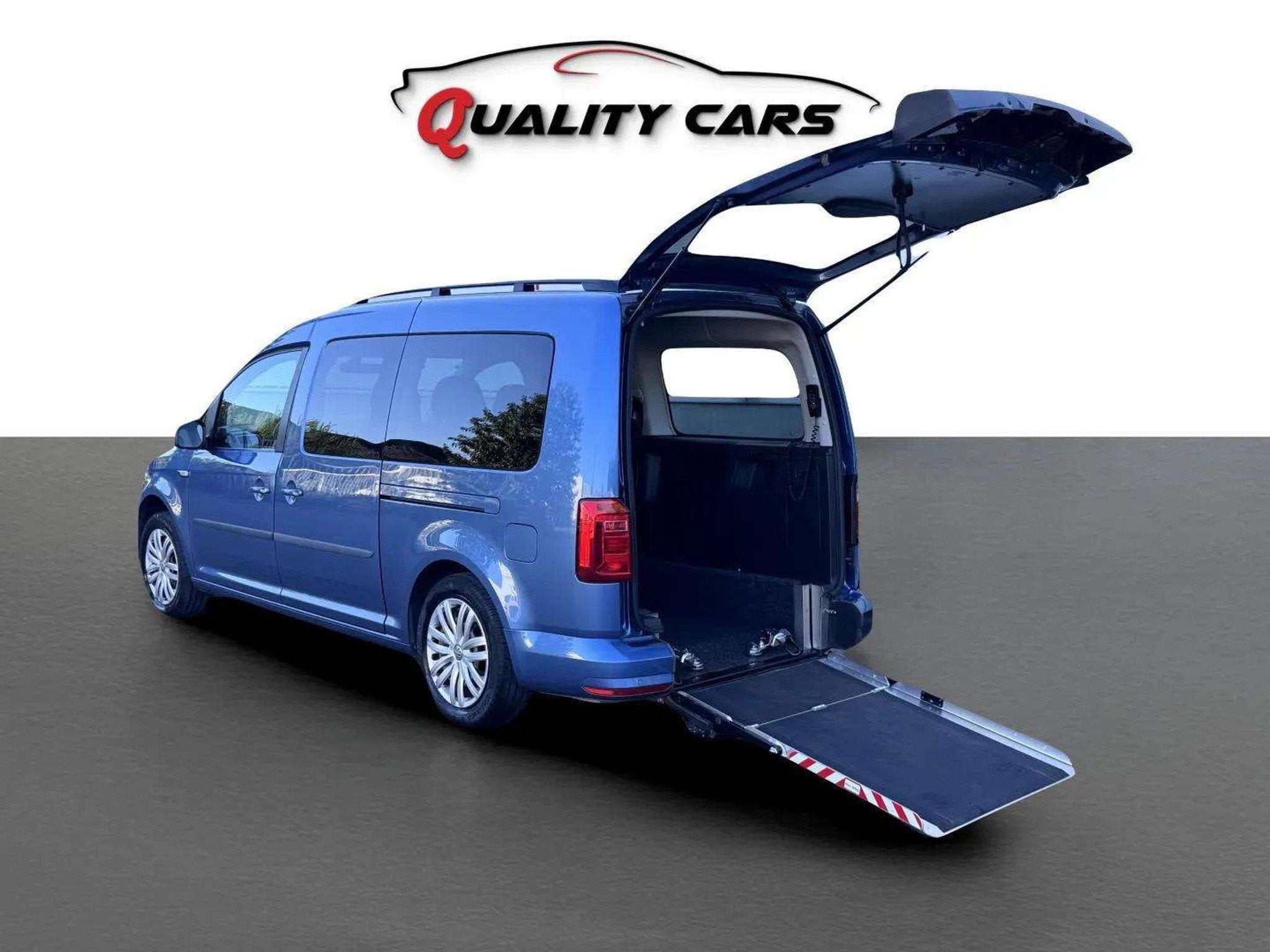Volkswagen Caddy 2.0 SCR MAXI | DSG / AUTOMAAT | Rolstoelwag, Auto's, Gebruikt, Zwart, 4 cilinders, Blauw