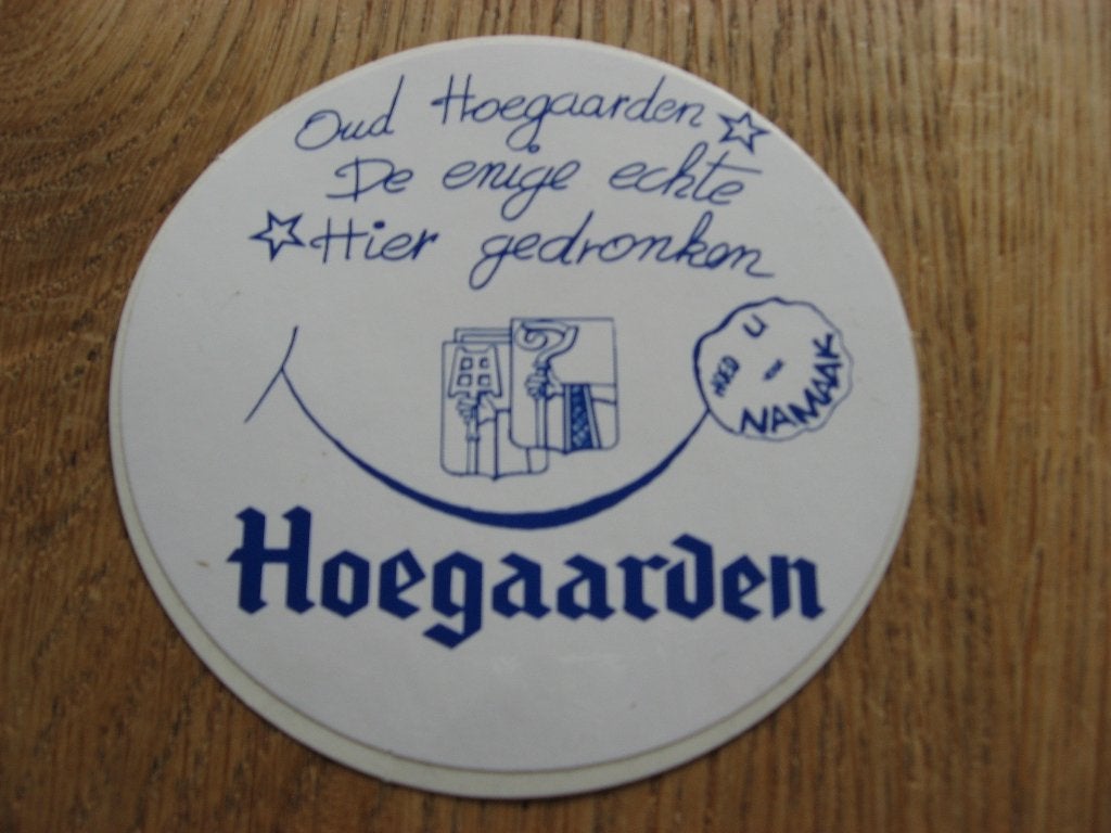 Vintage Sticker Hoegaarden Biermerk, Ophalen of Verzenden, Nieuw, Overige typen