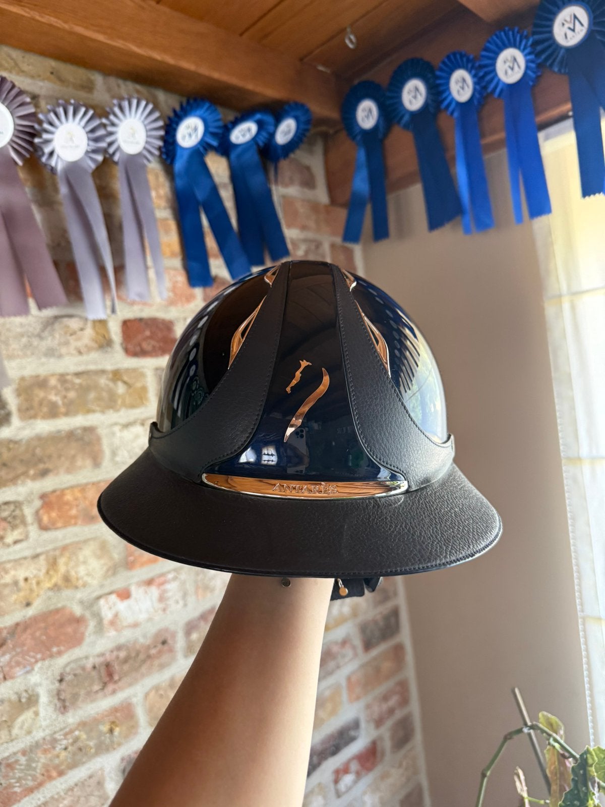 Antares Origin Premium-helm met Eclipse-klep, Dieren en Toebehoren, Paardrijkleding, Zo goed als nieuw, Dames, Rijhelm/cap, Veelzijdigheid