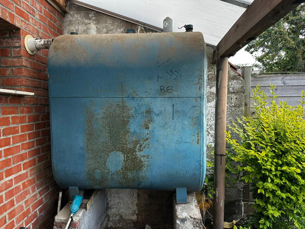 Mazout tank 1200liter, Doe-het-zelf en Bouw, Ophalen, Gebruikt