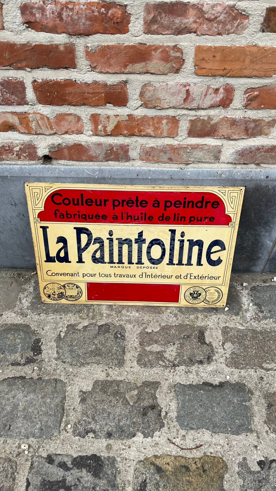 La paintoline blikken bord., Ophalen of Verzenden, Zo goed als nieuw