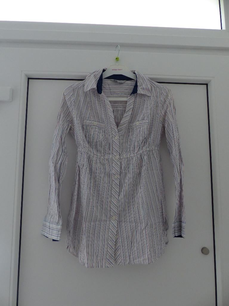 Clockhouse gestreept bloesje - maat small, Kleding | Dames, Wit, Ophalen of Verzenden, Zo goed als nieuw, Clockhouse