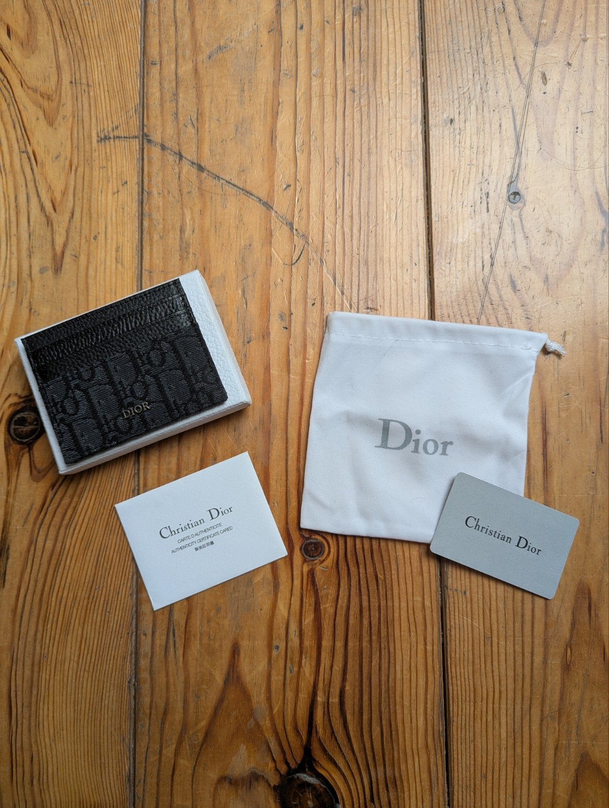 Porte-cartes Dior Oblique noir – Avec pochette et cartes, Handtassen en Accessoires, Ophalen of Verzenden, Nieuw, Zwart, Overige merken