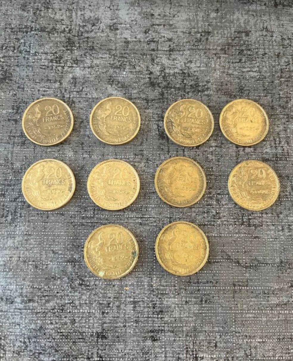 Lot de 20 fr guiraud, Postzegels en Munten, Munten | Europa | Euromunten, Ophalen of Verzenden