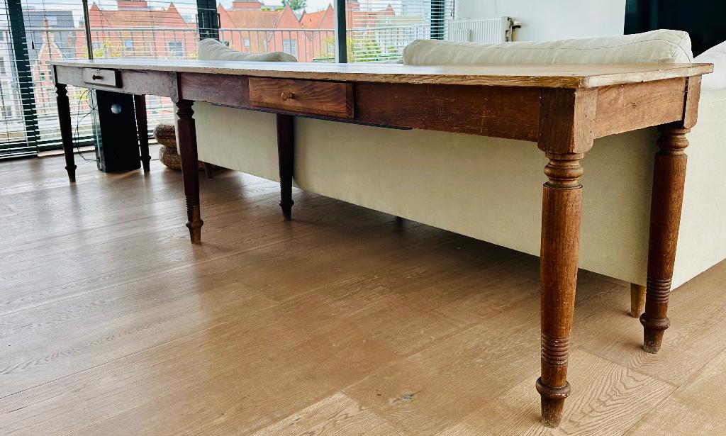 klooster tafel, Huis en Inrichting, Ophalen, Gebruikt, Eikenhout, 200 cm of meer