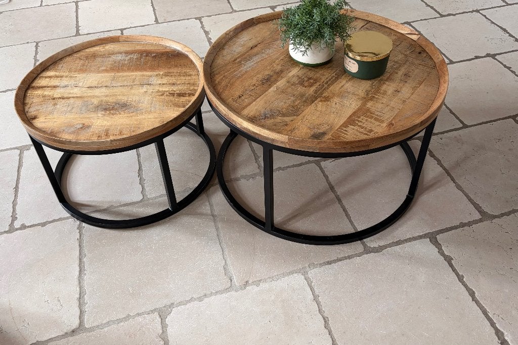 Salontafel, Rond, Comme neuf, Enlèvement, 50 à 100 cm
