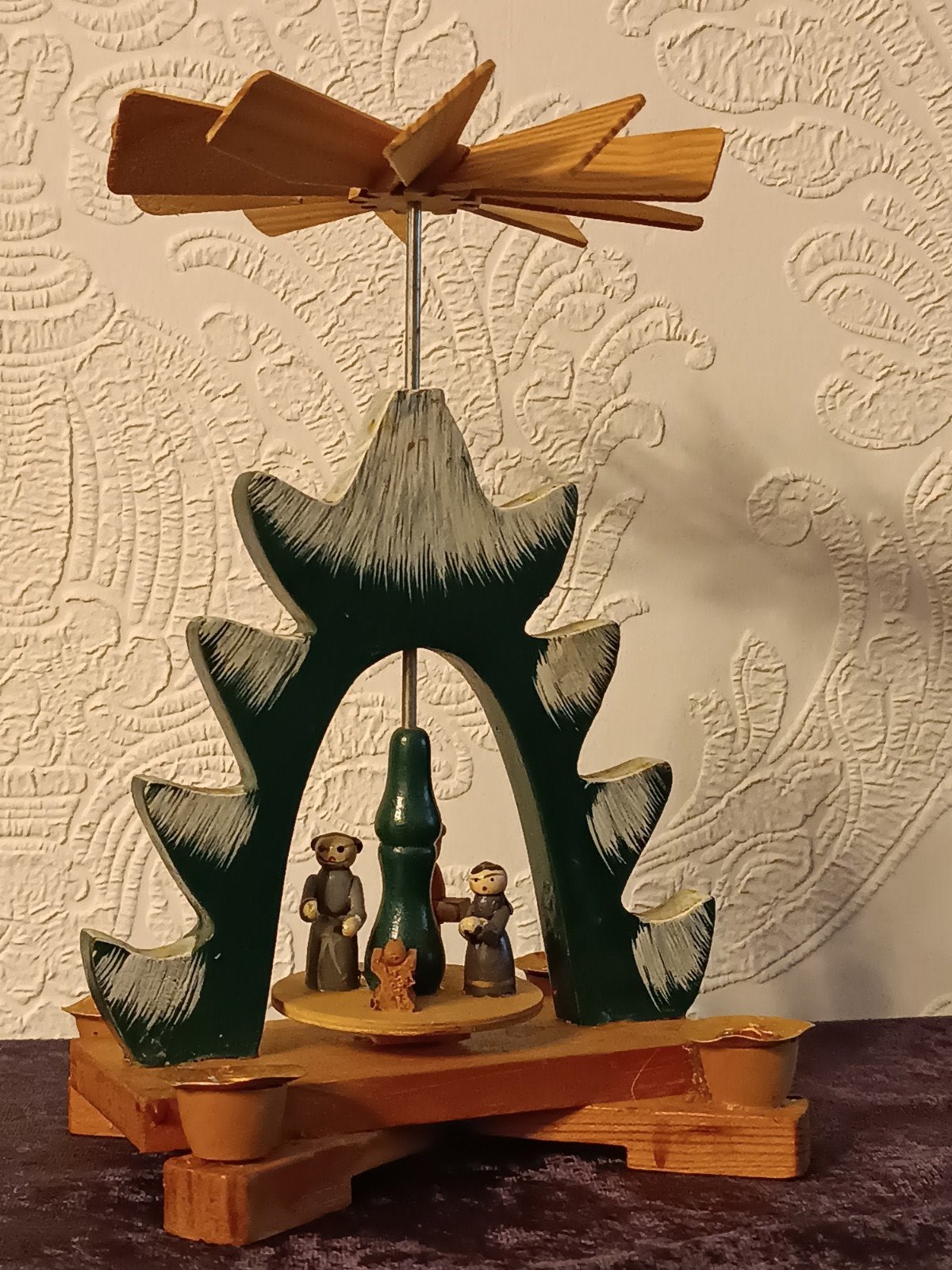 Manège pyramidal de Noël antique Carrousel de Noël, Enlèvement ou Envoi, Comme neuf