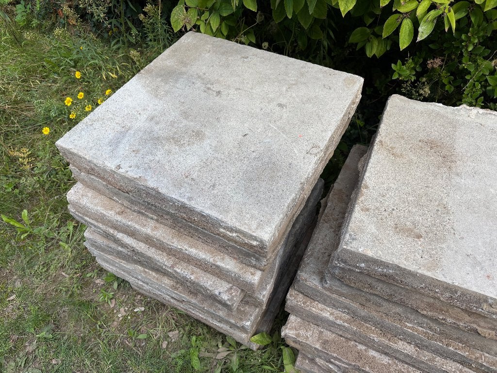 35 GROTE BETONNEN stenen 7cm x  50 X 50 CM-  mooi recht, Ophalen, Gebruikt, Overige typen, 10 m² of meer