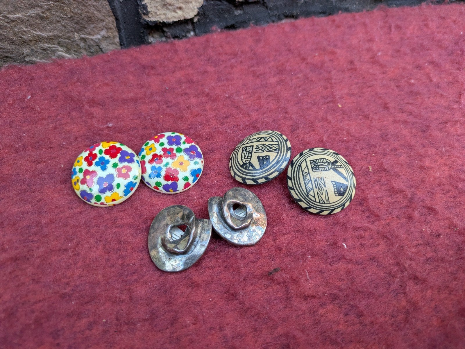 3 paar vintage oorbellen, Handtassen en Accessoires, Ophalen of Verzenden, Gebruikt