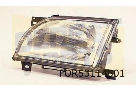 Ford Transit (7/94-) koplamp Links (hm)(plastic lens/zwart h, -, Verzenden, -, Nieuw