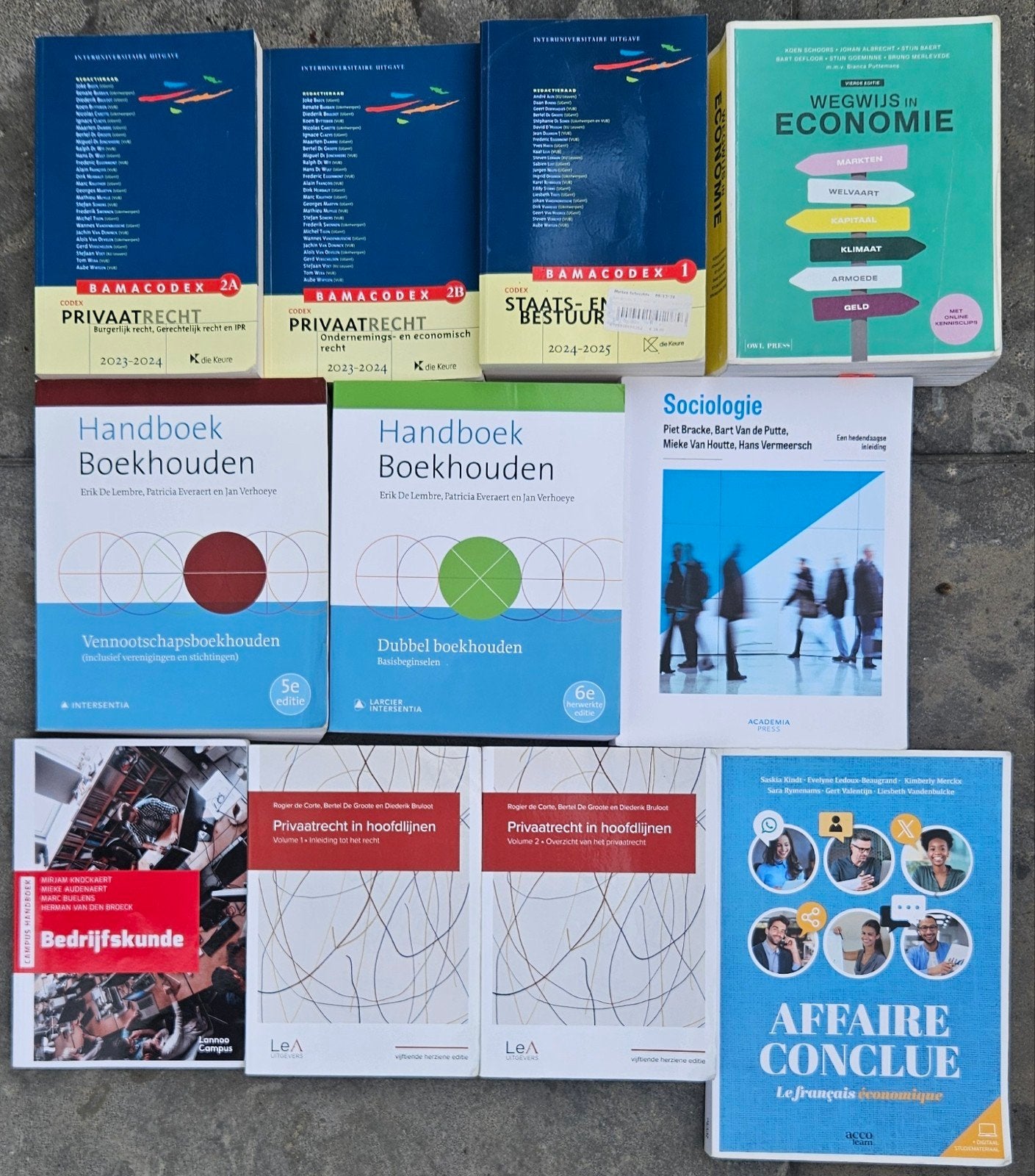 Boeken 1ste jaar TEW / Handelsingenieur UGent, Enlèvement, Utilisé, Enseignement supérieur