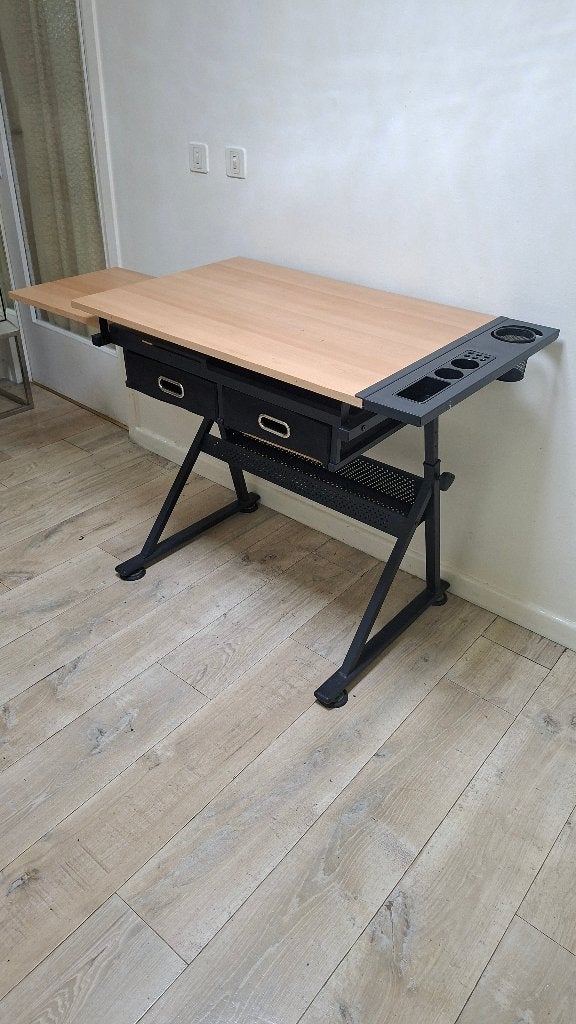 Table à dessin inclinable réglable en hauteur avec tiroirs, Maison & Meubles, Rehausseur, Autres marques, Autres types, Classique