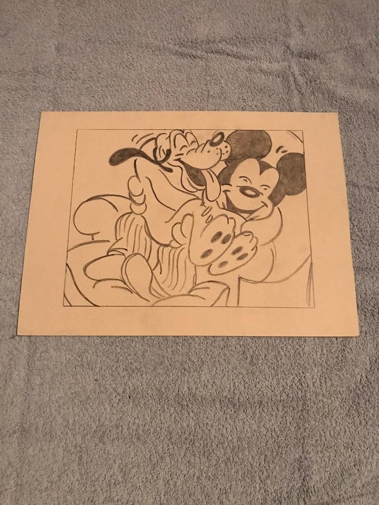 Disney potloodtekening, Ophalen of Verzenden