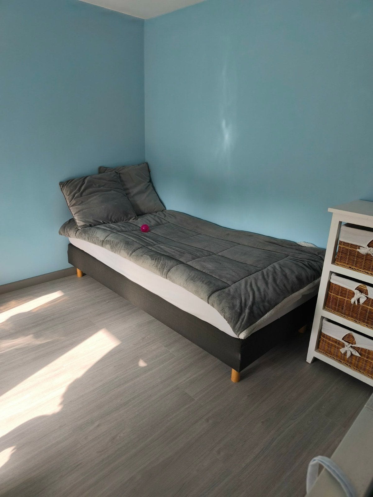 Boxspring 90x160, Ophalen, Gebruikt, 90 cm, Eenpersoons