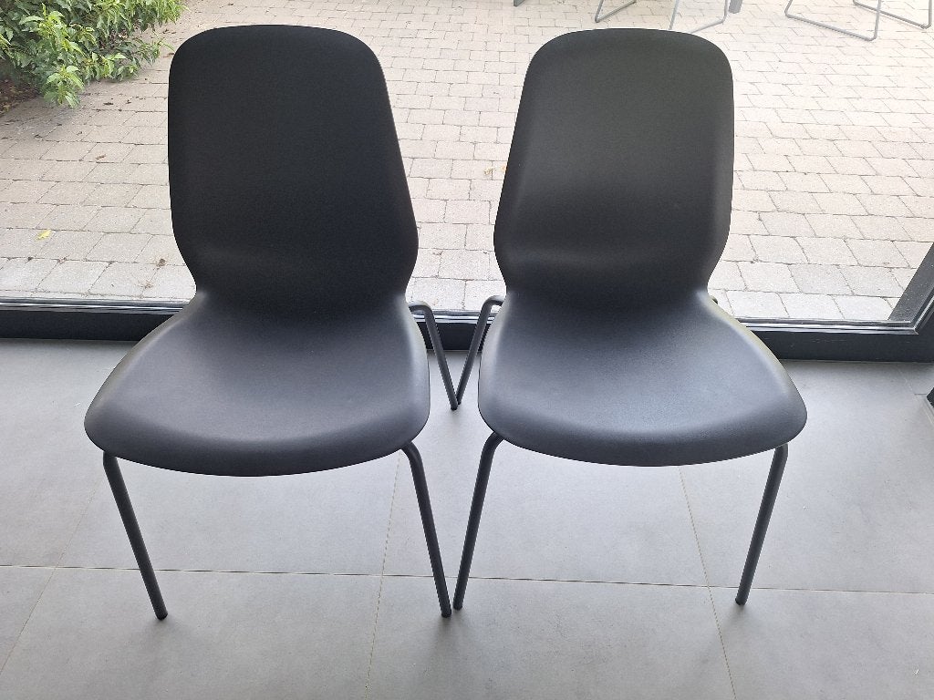 Set 2 stoelen, Enlèvement, Comme neuf, Noir, Deux