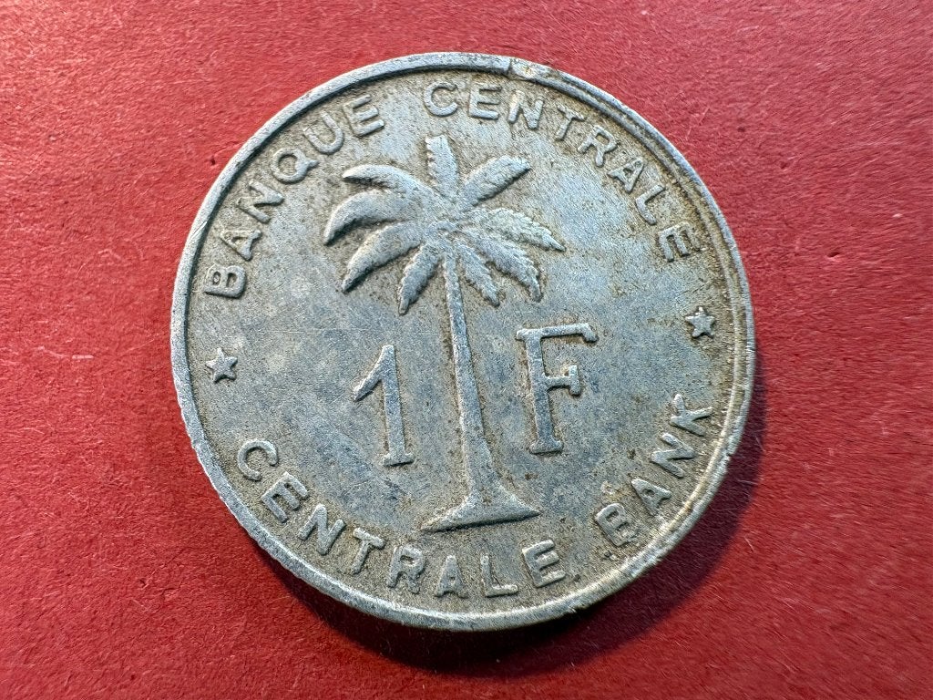 Congo Belge, Ruanda-Urundi - 1 Franc 1957 (#280#), Enlèvement ou Envoi, Autres pays, Monnaie en vrac