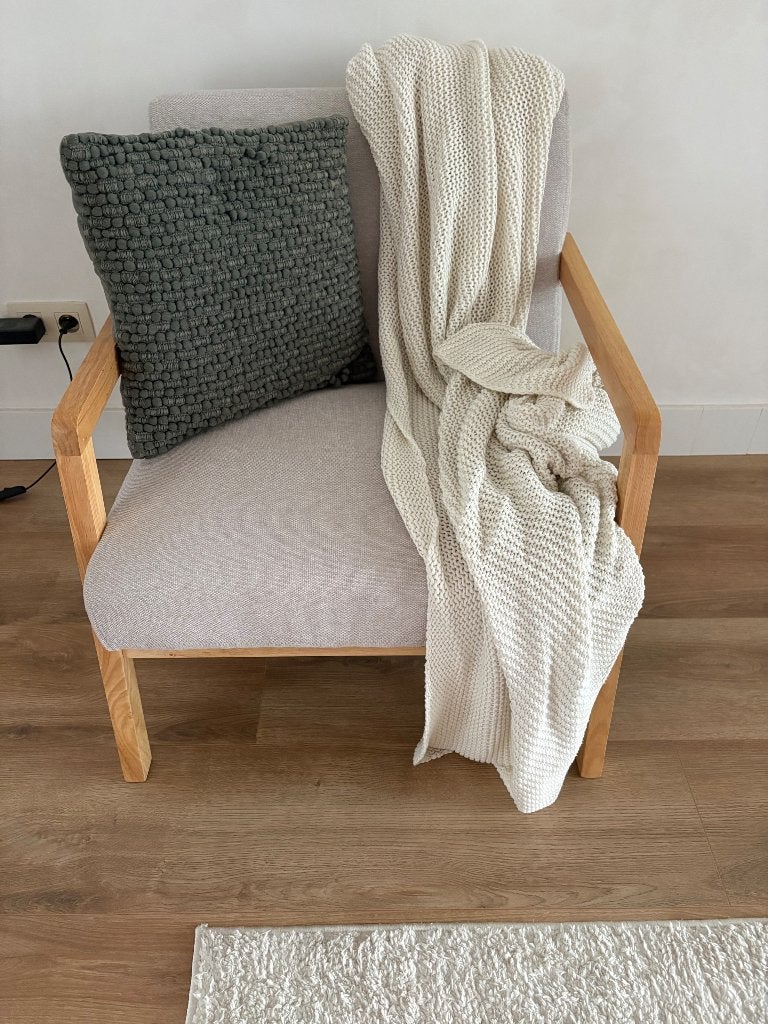 Fauteuil beige, Huis en Inrichting, Fauteuils, Zo goed als nieuw, Stof, 50 tot 75 cm, Minder dan 75 cm, Ophalen