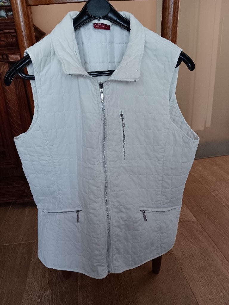 mouwloos verstje Biaggini, Kleding | Dames, Jasjes, Kostuums en Pakken, ANDERE, Wit, Maat 42/44 (L), Ophalen of Verzenden