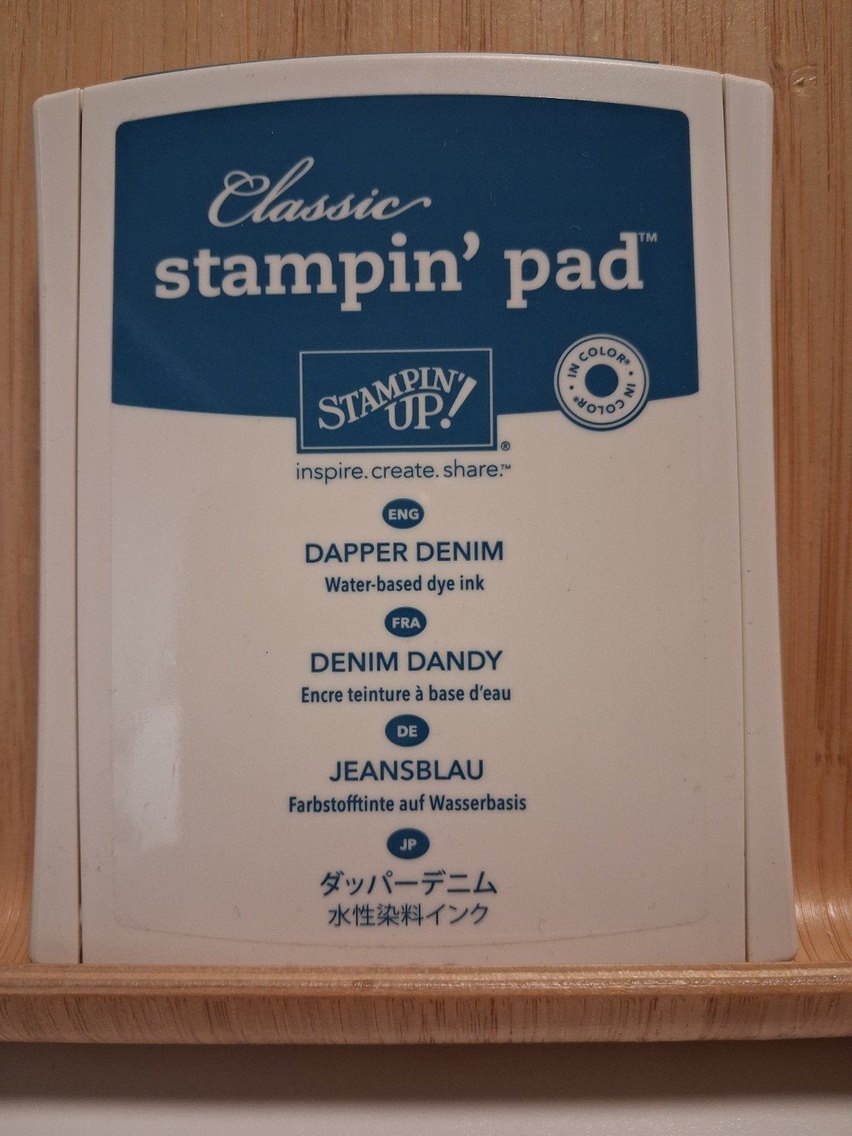 Stampin Up - inktflesje + stempelkussen Dapper Denim, Hobby en Vrije tijd, Stempelen, Ophalen