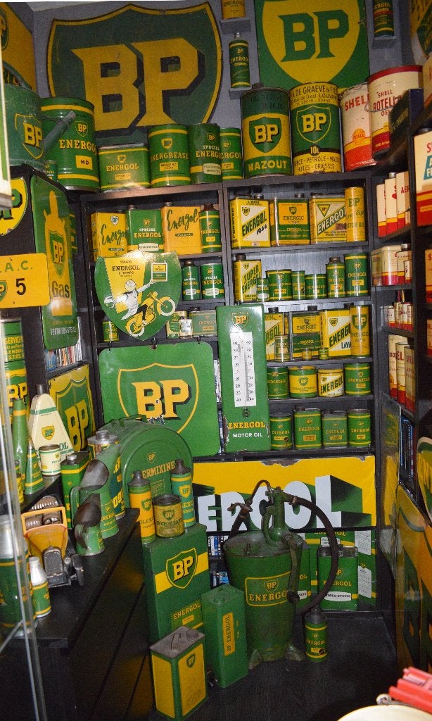 échange bidon huile BP energol pot de graisse, Collections, Enlèvement ou Envoi, Utilisé, Panneau publicitaire