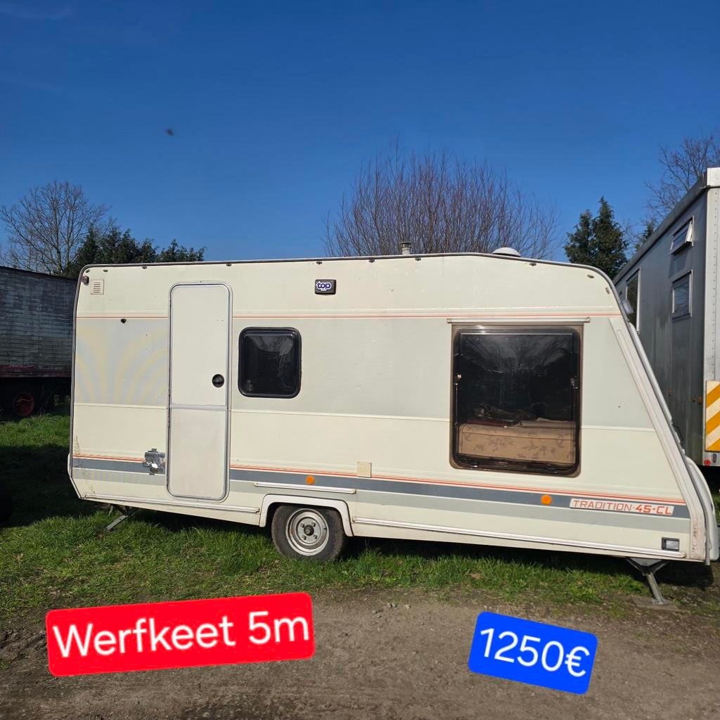 24 caravan 750kg werfkeet foodtruck pipowagen woonwagen bouw, Caravans en Kamperen, Ophalen