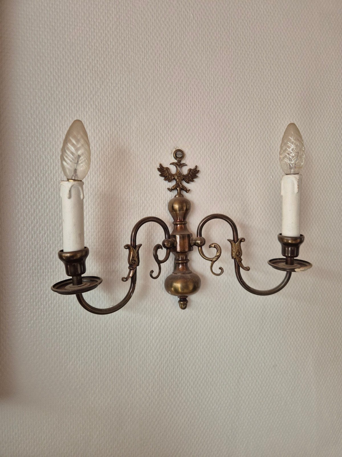 Lustre à 8 bras + 2 appliques murales, Antiquités & Art, Enlèvement