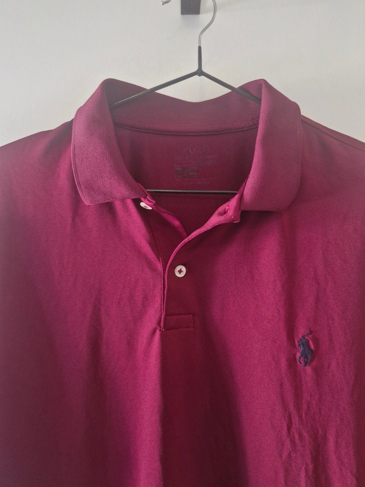 Polo Ralph Lauren Performance Polo rouge/bordeaux taille L, Rouge, Enlèvement ou Envoi, Polo Ralph Lauren, Taille 52/54 (L)