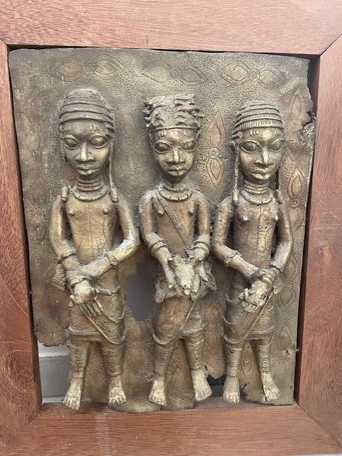 Bronzen plaat Benin, Antiek en Kunst, Curiosa en Brocante, Ophalen