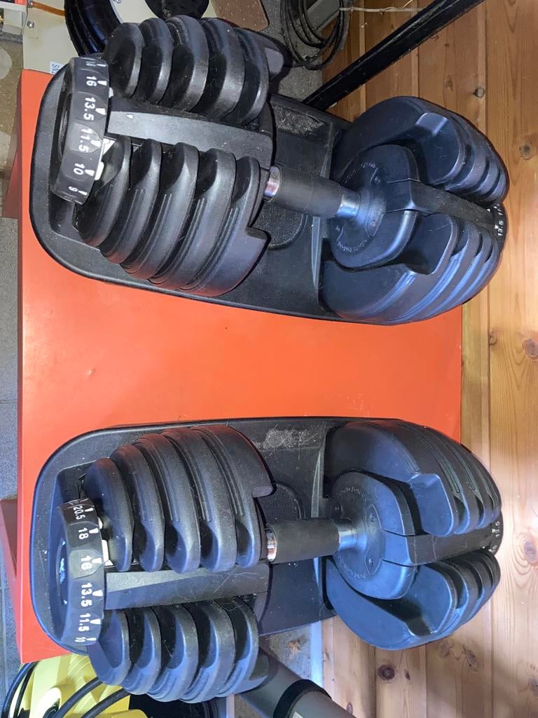 verstelbare dumbells, Sport en Fitness, Ophalen, Zo goed als nieuw, Armen, Dumbbell