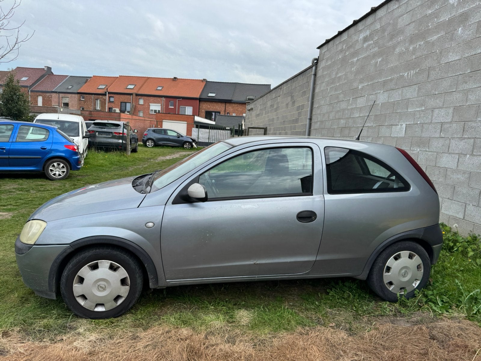 Opel Corsa 1.2 benzine – 2003 – 112.000 km –Airco Gekeurdvvk, Auto's, Voorwielaandrijving, Stof, Blauw, Grijs