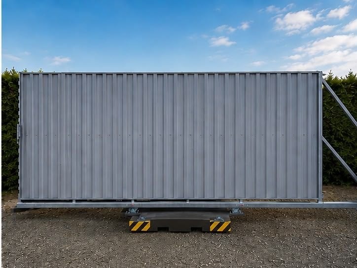 Schuifpoort met betonnen contragewicht – stabiel & duurzaam, Tuin en Terras, Tuinpoorten, Ophalen, Staal, 200 cm of meer, Schuifpoort
