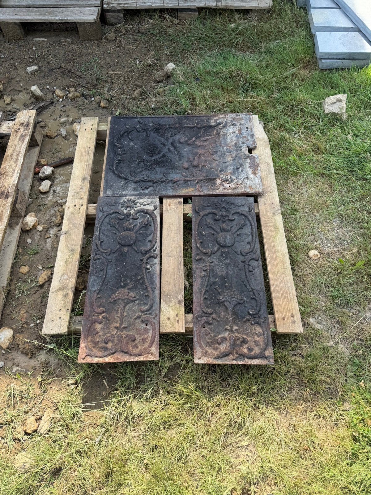 Plaques de cheminée en fonte, Antiek en Kunst, Antiek | Bestek, Ophalen