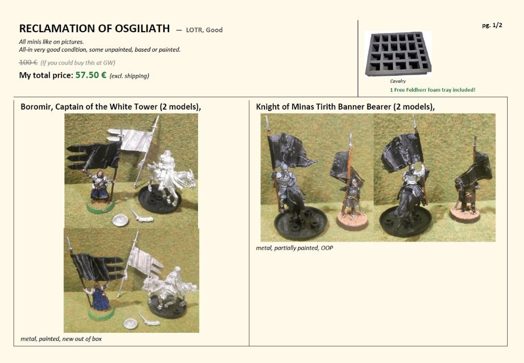Reclamation of Osgiliath (Good) ME SBG Games workshop, Enlèvement ou Envoi, Neuf, Le Seigneur des Anneaux, Figurine(s)