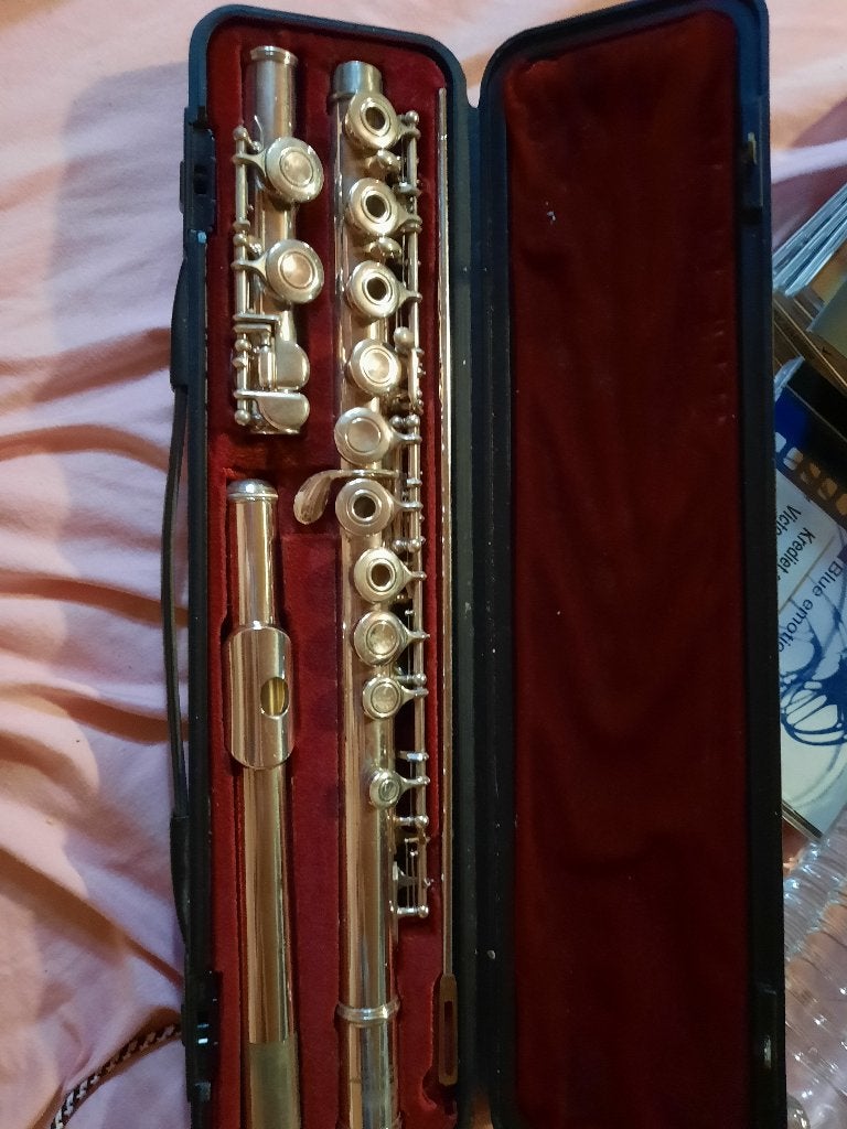 Dwarsfluit Yamaha, Musique & Instruments, Enlèvement, Utilisé, Flûte traversière, Avec valise ou sac