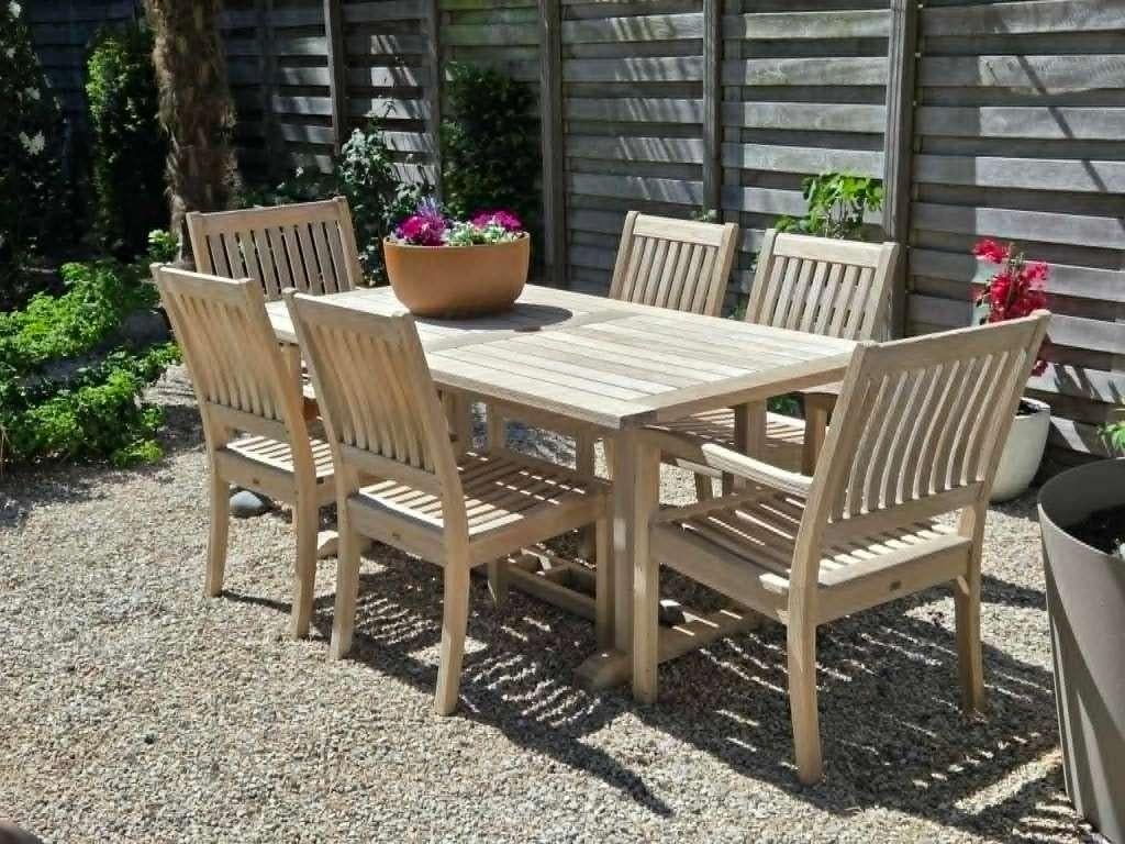 Gloster tuinset teak, Ophalen, Gebruikt, 6 zitplaatsen, Teakhout