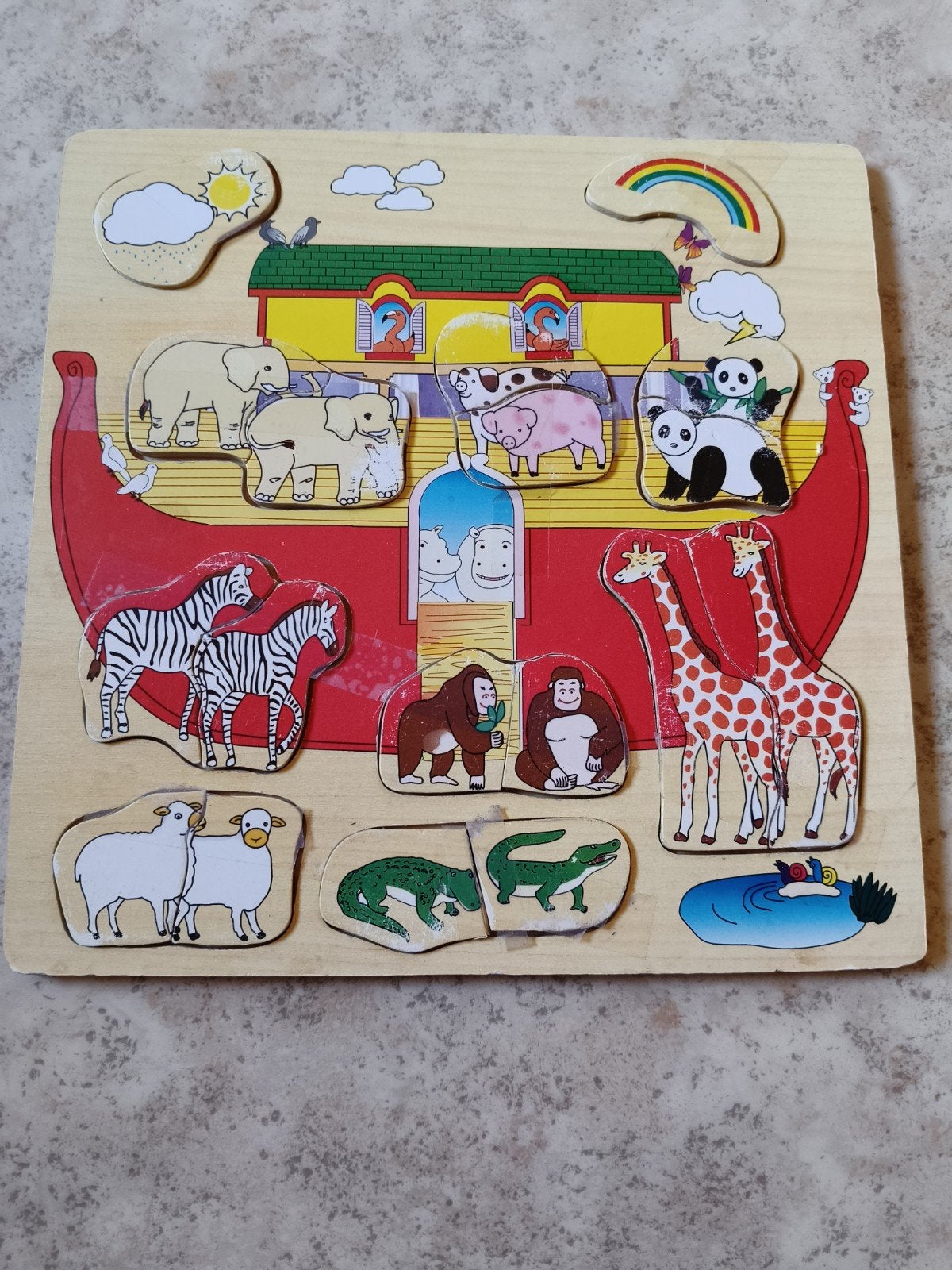 inlegpuzzel noah, Kinderen en Baby's, Ophalen, Gebruikt
