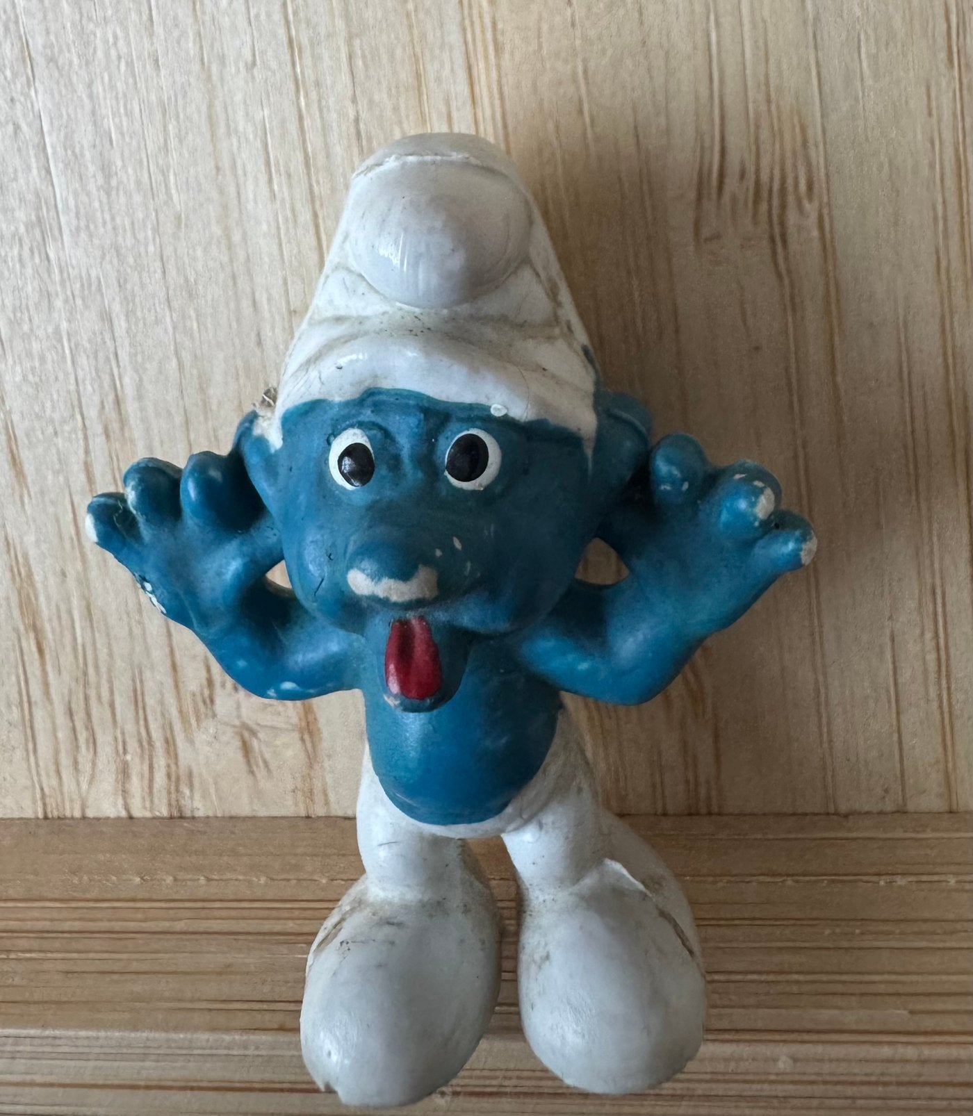 Miniatuur smurf - vingers in de oren, Verzamelen, Smurfen, Ophalen, Gebruikt, Overige Smurfen, Poppetje, Figuurtje of Knuffel