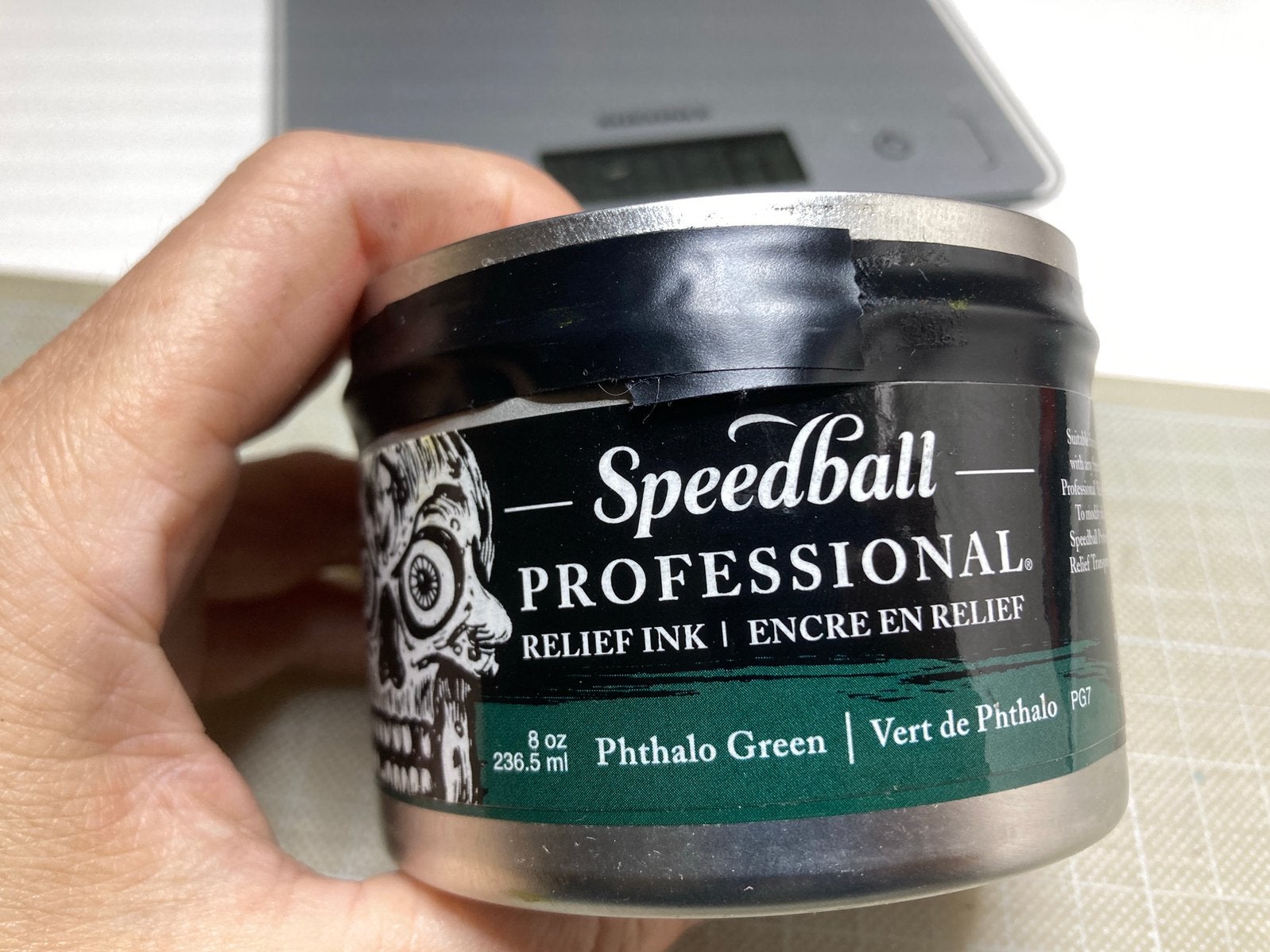 Pot d’encre pour gravure Speedball couleurs phtalo green, Ophalen of Verzenden, Zo goed als nieuw