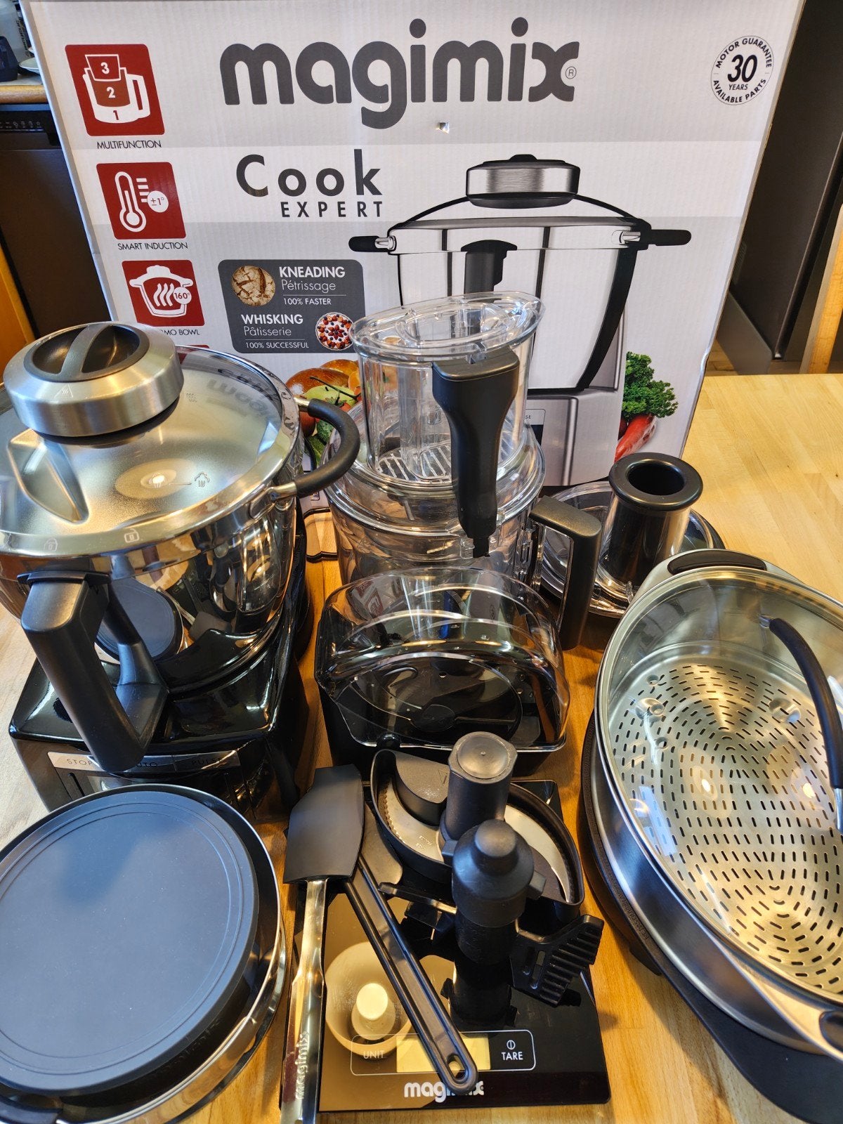 Magimix Cook Expert + Panier vapeur XL + Spiral Expert, Aluminium, Comme neuf, Autres marques, Enlèvement