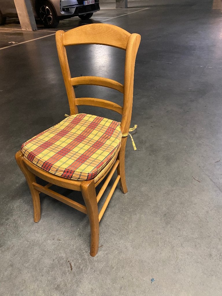 Set van 6 retro stoelen, Ophalen, Gebruikt, Bruin, Hout