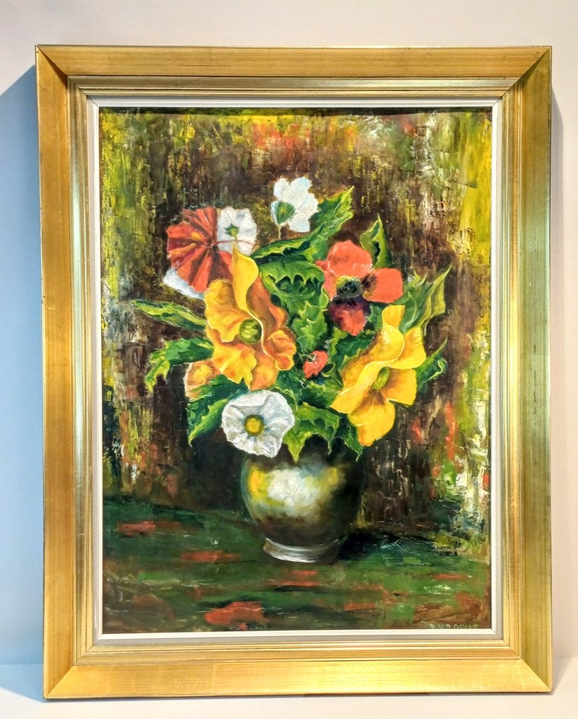 schilderij  P.V.D.Gucht, Antiek en Kunst, Kunst | Schilderijen | Klassiek, Doek, Gesigneerd, Olieverf, Ophalen