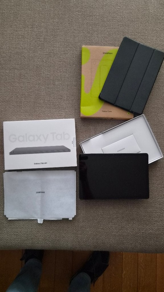 Samsung Galaxy Tab A9+ 64 GB & Imoshion protection case, Computers en Software, Android Tablets, 11 inch, Uitbreidbaar geheugen