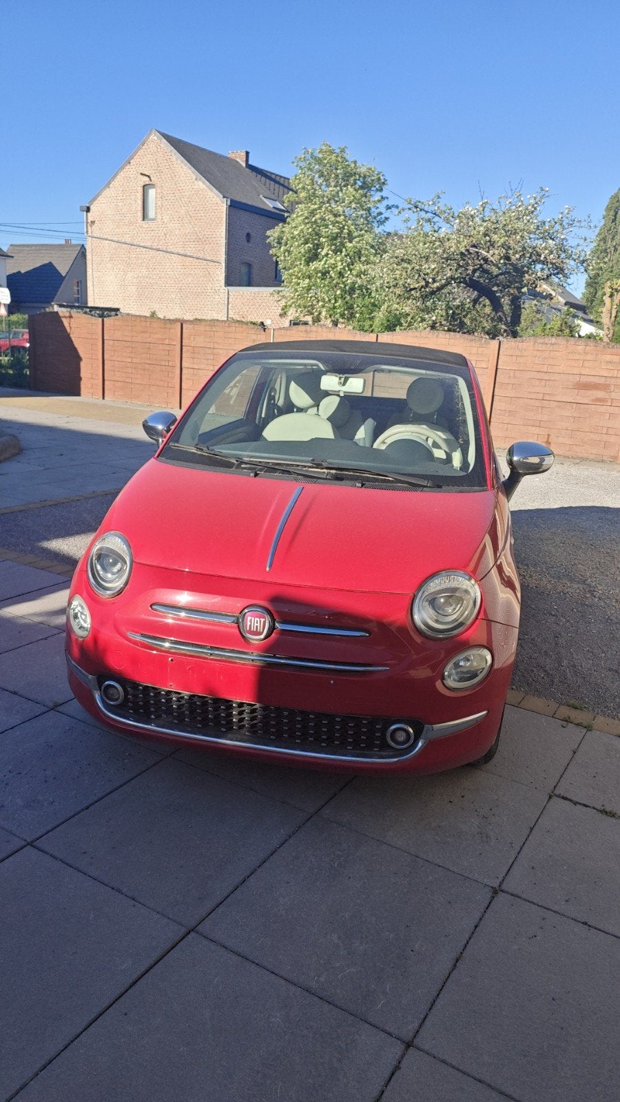 Fiat 500c Cabriolet 1200cc 2016 127000km, Achat, Entreprise, Cabriolet, Boîte manuelle