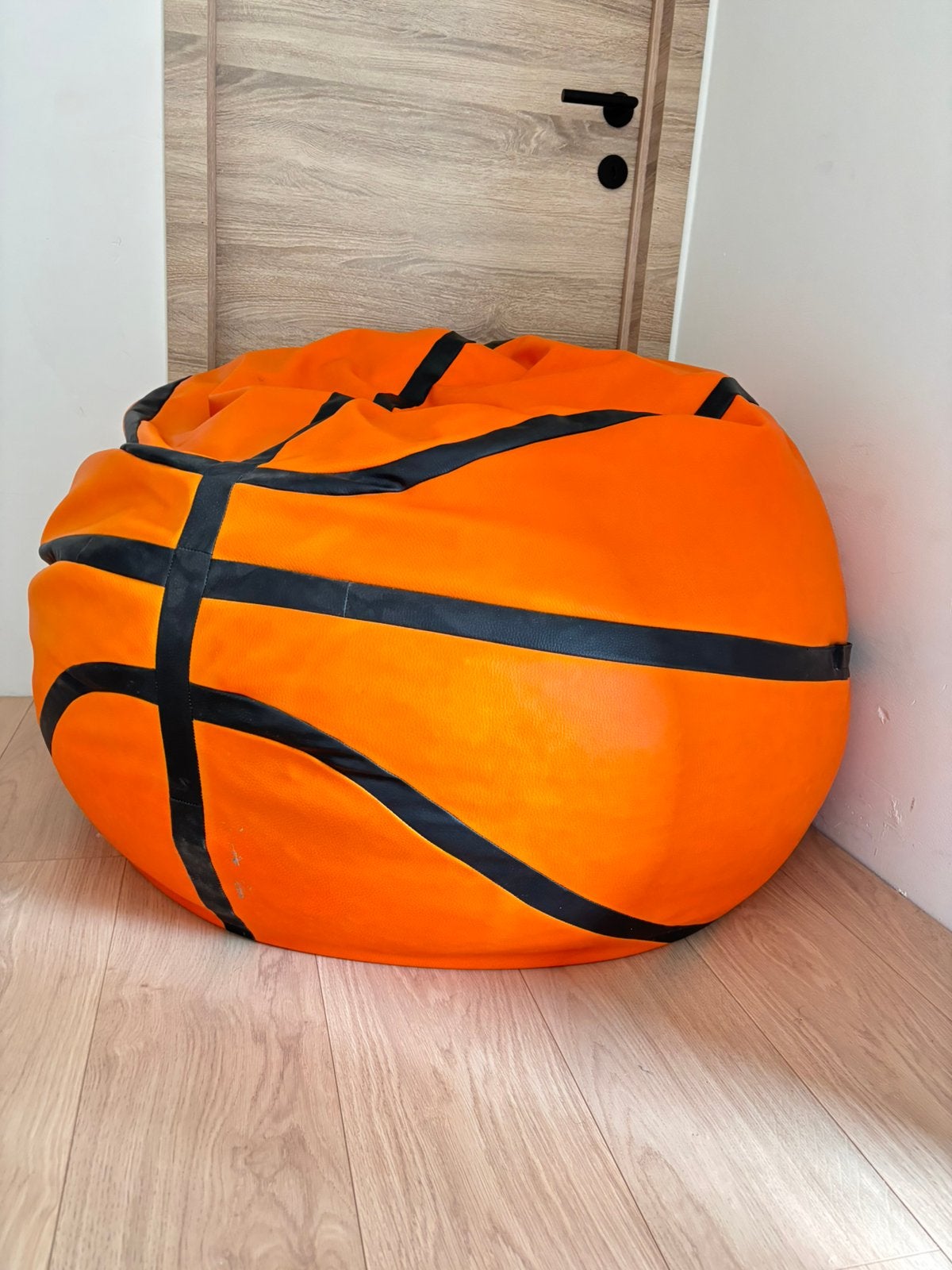 Pouf ballon de basket – grand format, Enlèvement, Comme neuf, Orange, Pouf