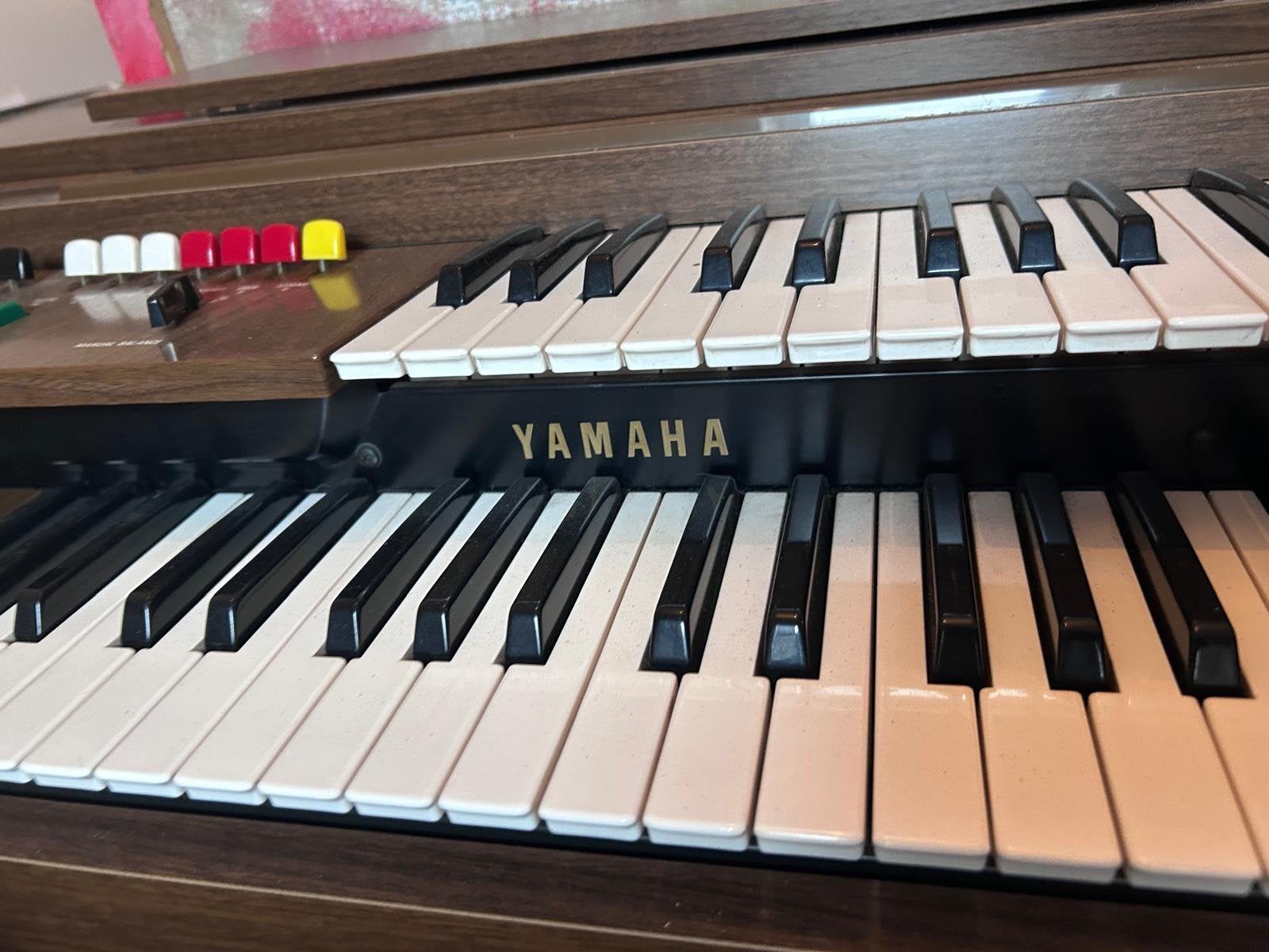 Vintage elektronisch orgel – 2 klavieren – houten kast, Muziek en Instrumenten, Piano's, Ophalen, Gebruikt, Bruin, Hoogglans