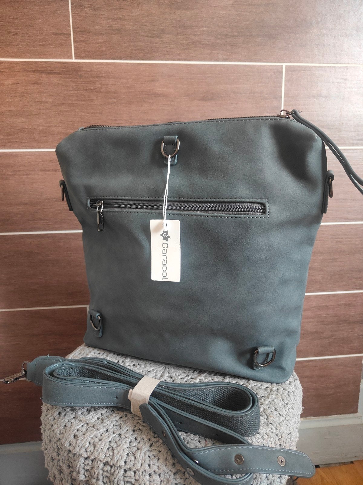 CARACOL grijze handtas/schoudertas, Handtassen en Accessoires, Tassen | Damestassen, Nieuw, Handtas, Grijs, Ophalen of Verzenden