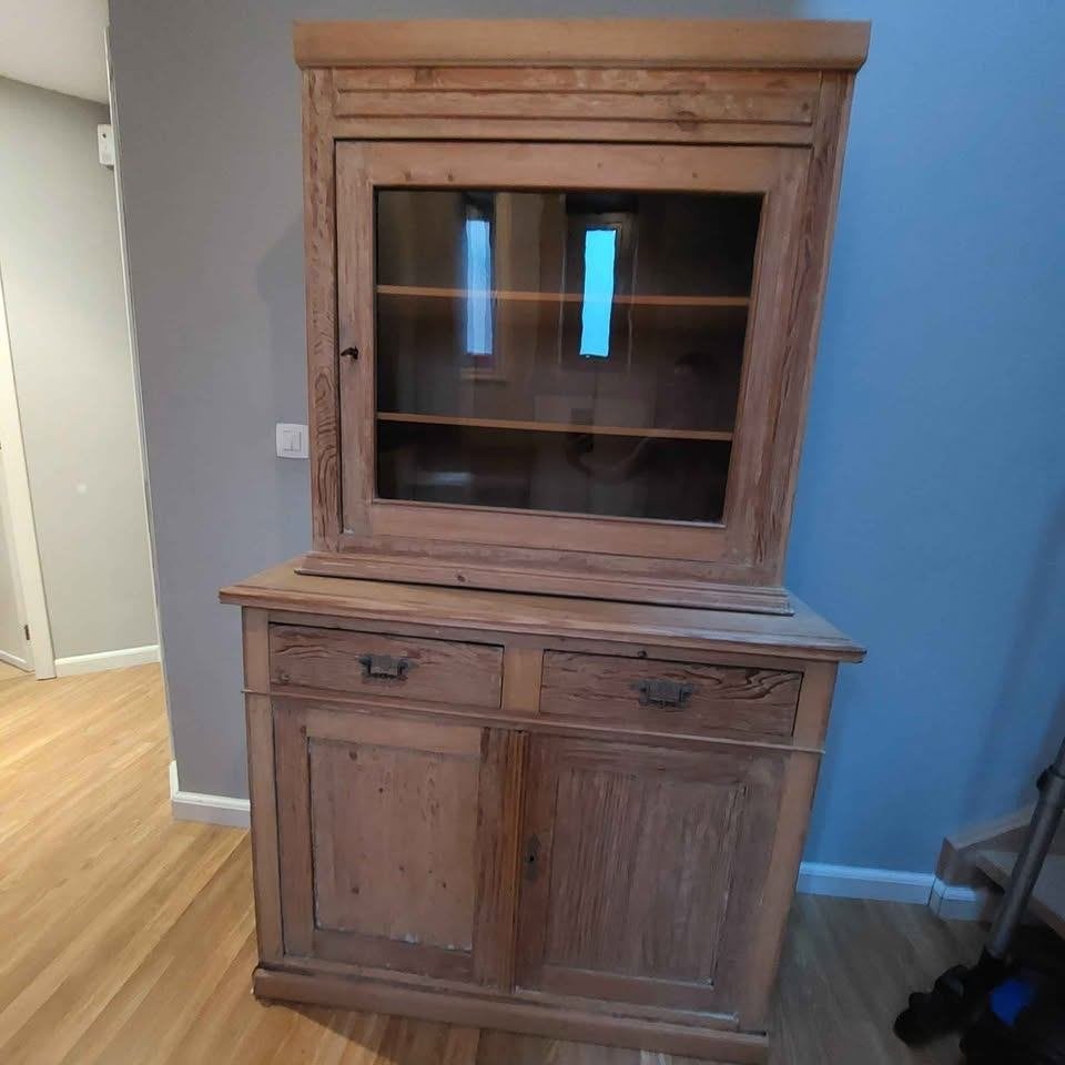 antieke vitrine kast, Antiek en Kunst, Ophalen