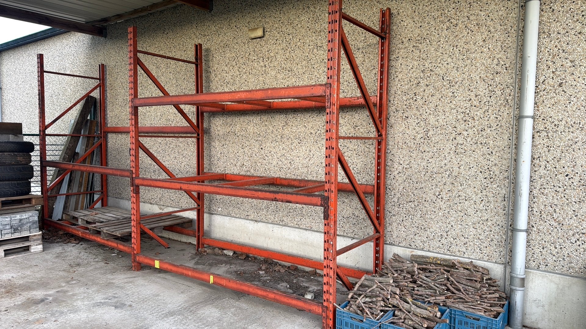 Palletstelling 2 delen breedte, Ophalen
