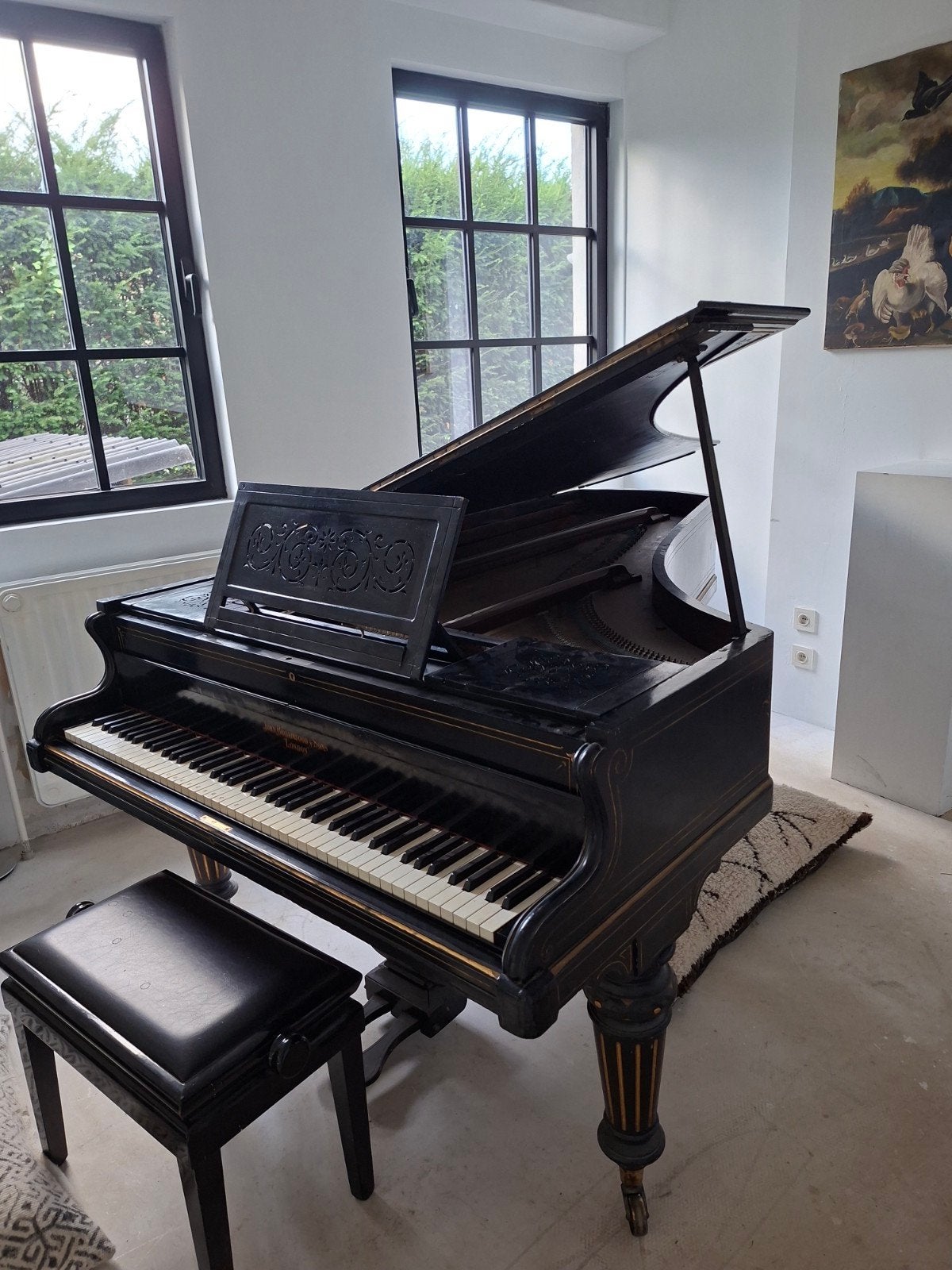 zwarte piano, Musique & Instruments, Enlèvement, Utilisé, Noir, Piano