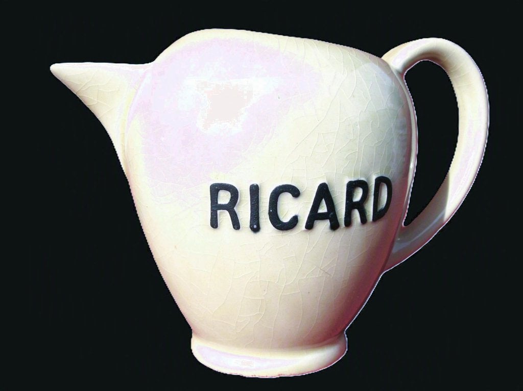 ZELDZAME vintage 1L kruik Ricard WIT., Antiek en Kunst, Ophalen